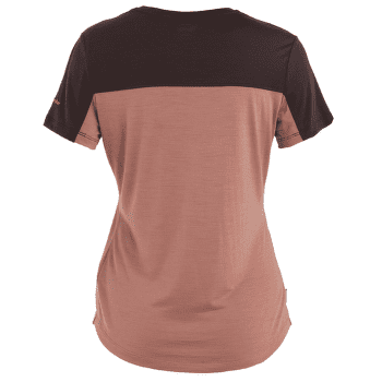 Tricou cu mânecă scurtă Icebreaker Merino 125 Cool-Lite Sphere III SS Tee Colour Block Women CEDAR WOOD/BITTERSWEET/CB