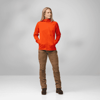 Hanorac Fjällräven Abisko Grid Fleece Hoodie Women Breeze Blue