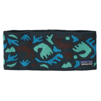 Bandă pentru cap Patagonia Powder Town Headband Across Oceans: Smolder Blue