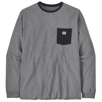 Tricou cu mânecă lungă Patagonia Long-Sleeved Shop Sticker Pocket Responsibili-Tee Gravel Heather