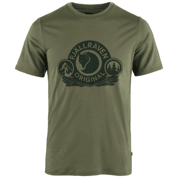 Tricou cu mânecă scurtă Fjällräven Abisko Wool Classic SS Men Laurel Green