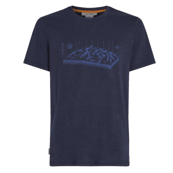 Tricou cu mânecă scurtă Icebreaker Mer Central Classic SS Tee Alps 3D Men Midnight Navy