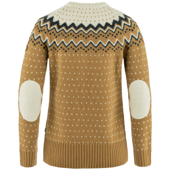 Pulover Fjällräven Övik Knit Sweater Women Buckwheat Brown-Chalk White