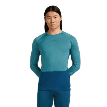 Tricou cu mânecă lungă Icebreaker Merino 200 ZoneKnit™ LS Crewe Men ATLANTIS/TOPAZ/CB