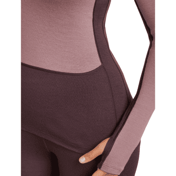 Tricou cu mânecă lungă Icebreaker Merino 260 ZoneKnit™ LS Crewe Women JAVA/SUMMIT/CB