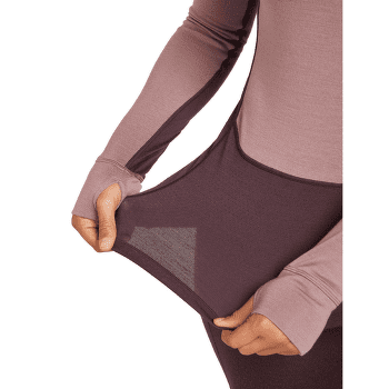 Tricou cu mânecă lungă Icebreaker Merino 260 ZoneKnit™ LS Half Zip Women JAVA/SUMMIT/CB