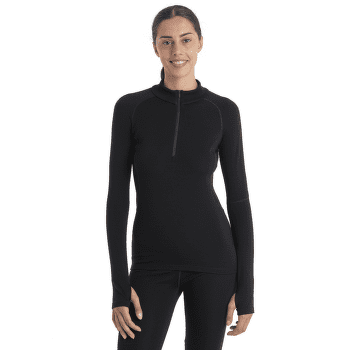 Pulover Icebreaker 300 MerinoFine™ Polar LS Half Zip Women Black