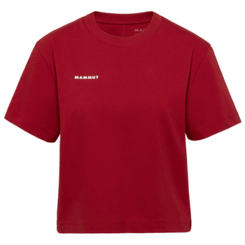 Tricou cu mânecă scurtă Mammut MAMMUT BASE CROPPED T-SHIRT WOMEN MINI LOGO 3818 dark mammut red