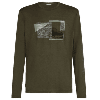 Tricou cu mânecă lungă Icebreaker Merino 150 Tech Lite LS Tee Peak Balance Men DK LODEN