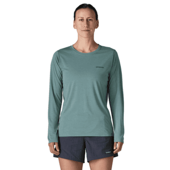 Tricou cu mânecă lungă Patagonia Long-Sleeved Cap Cool Daily Shirt  - Boardshort Logo Women Blue Sage - Light Blue Sage X-Dye