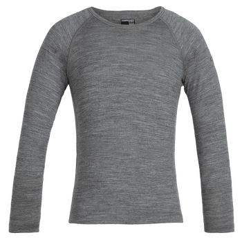 Tricou cu mânecă lungă Icebreaker Oasis LS Crewe Kids Gritstone HTHR