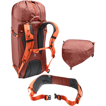 Rucsac deuter Guide 34+8 redwood-papaya