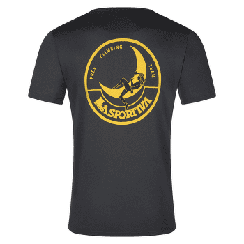 Tricou cu mânecă scurtă La Sportiva Climbing on the Moon T-Shirt Men Carbon/Giallo