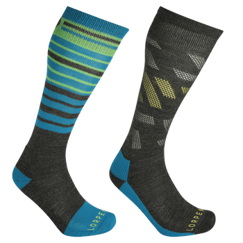 Șosete Lorpen SKI MID 2 PACK ECO Men CHARCOAL/BLUE