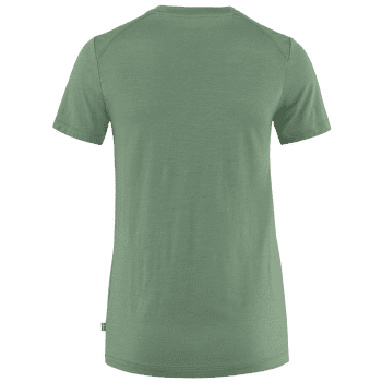Tricou cu mânecă scurtă Fjällräven Abisko Wool SS Women Patina Green