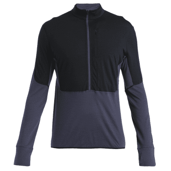 Hanorac Icebreaker Merino 200 Realfleece™ Descender LS Half Zip Men BLACK/GRAPHITE/CB