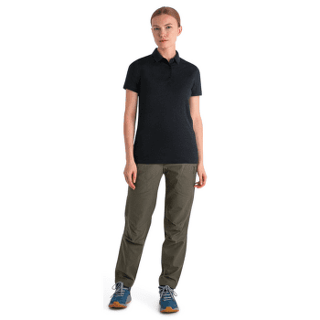 Tricou polo Icebreaker Merino 150 Tech Lite III SS Polo Women Black