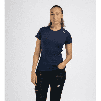 Tricou cu mânecă scurtă Aclima LightWool 140 Trail Tee Women Navy Blazer
