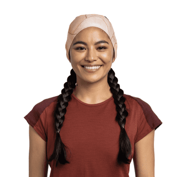 Bandă pentru cap Buff Coolnet UV Wide Headband MOUTAH APRICOT