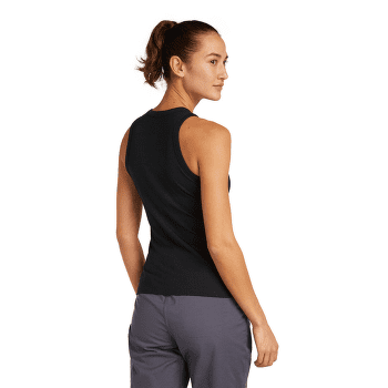Maiou Icebreaker Merino Blend Rib Lotus Tank Women BLACK