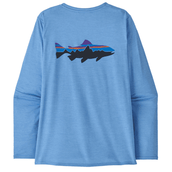 Tricou cu mânecă lungă Patagonia Cap Cool Daily Graphic Shirt Waters Long Sleeve Women Fitz Roy Trout: Abundant Blue X-Dye