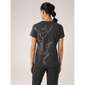 Tricou cu mânecă scurtă Arcteryx Taema Arc´Bird Crew SS Women Black Heather
