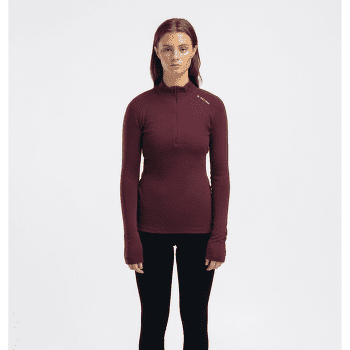 Tricou cu mânecă lungă Aclima WarmWool Mock Neck Shirt Women Jet Black