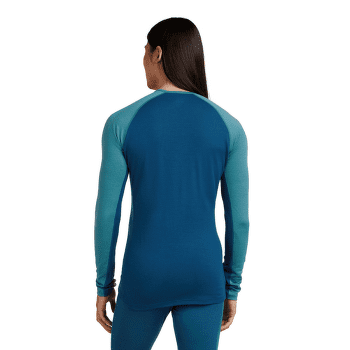 Tricou cu mânecă lungă Icebreaker Merino 200 ZoneKnit™ LS Crewe Men ATLANTIS/TOPAZ/CB