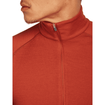 Tricou cu mânecă lungă Icebreaker Merino 260 ZoneKnit™ LS Half Zip Men JET HTHR-011