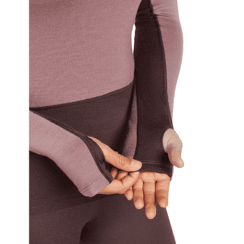 Tricou cu mânecă lungă Icebreaker Merino 260 ZoneKnit™ LS Crewe Women JAVA/SUMMIT/CB