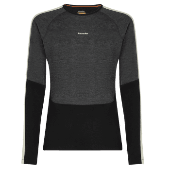 Tricou cu mânecă lungă Icebreaker Merino 200 Oasis+ LS Crewe Men BLACK/JET HTHR/UNDYED/CB