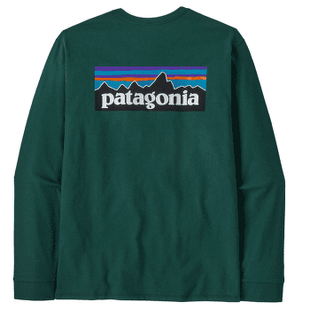 Tricou cu mânecă lungă Patagonia Long-Sleeved P-6 Logo Responsibili-Tee Men Cascade Green