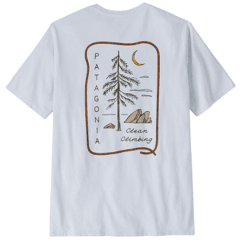 Tricou cu mânecă scurtă Patagonia Clean Climb Roots Responsibili-Tee Men White