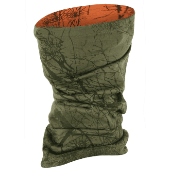 Bandă pentru gât Fjällräven Lappland Neck Gaiter Green Camo-Orange Multi Camo