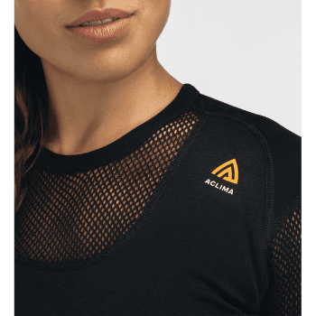 Tricou cu mânecă lungă Aclima WoolNet Crew Neckt Women Azure Blue / Jet Black