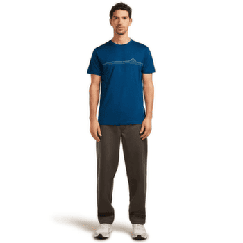 Tricou cu mânecă scurtă Icebreaker Merino 150 Tech Lite SS Tee Range Stripes Men ATLANTIS