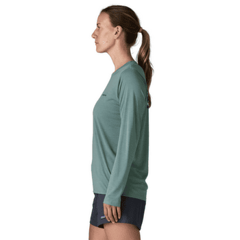 Tricou cu mânecă lungă Patagonia Long-Sleeved Cap Cool Daily Shirt  - Boardshort Logo Women Blue Sage - Light Blue Sage X-Dye