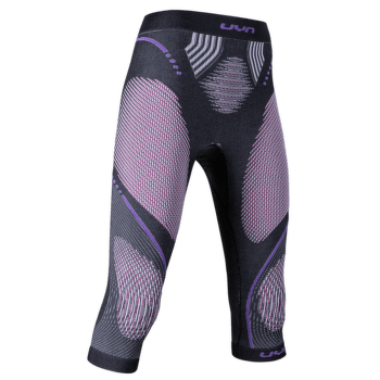 Colanți 3/5 UYN Evolutyon UW Pants Medium Melange Women Anthracite Melange/Raspberry/Purple