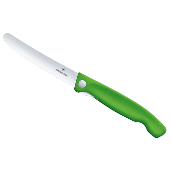 Cuțit Victorinox Swiss Classic Foldable Paring knife, wavy Green