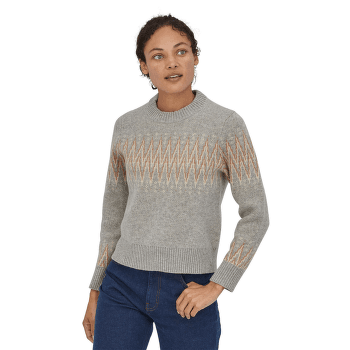 Pulover Patagonia Recycled Wool Crewneck Sweater Women Chevron Cable: Natural