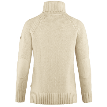 Pulover Fjällräven Övik Cable Knit Roller Neck Women Chalk White