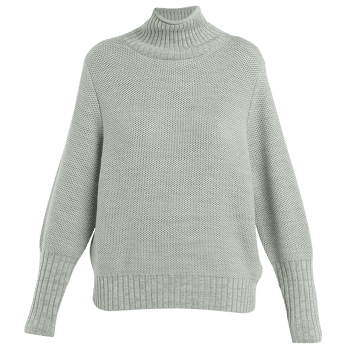 Pulover Icebreaker Seevista Funnel Neck Sweater Women ASHEN/MOSS