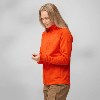 Hanorac Fjällräven Abisko Grid Fleece Hoodie Women Breeze Blue
