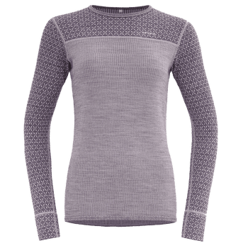 Tricou cu mânecă lungă Devold Kvitegga Merino 230 Shirt Women 167A ORCHID