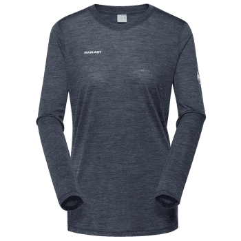Tricou cu mânecă lungă Mammut Tree Wool FL Longsleeve Women marine melange 5784