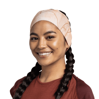Bandă pentru cap Buff Coolnet UV Wide Headband MOUTAH APRICOT