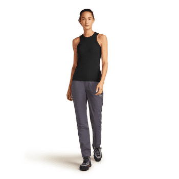 Maiou Icebreaker Merino Blend Rib Lotus Tank Women BLACK