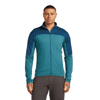 Hanorac Icebreaker Merino Blend 300 RealFleece™ Descender LS Zip Men TOPAZ/ATLANTIS/CB