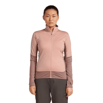 Hanorac Icebreaker Merino Blend 300 RealFleece™ Descender LS Zip Women SUMMIT/BLUSH/CB