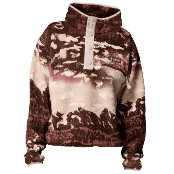 Hanorac Columbia Helvetia™ II Printed Cropped Half Snap Women Tobacco Sisters, Dark Stone 256